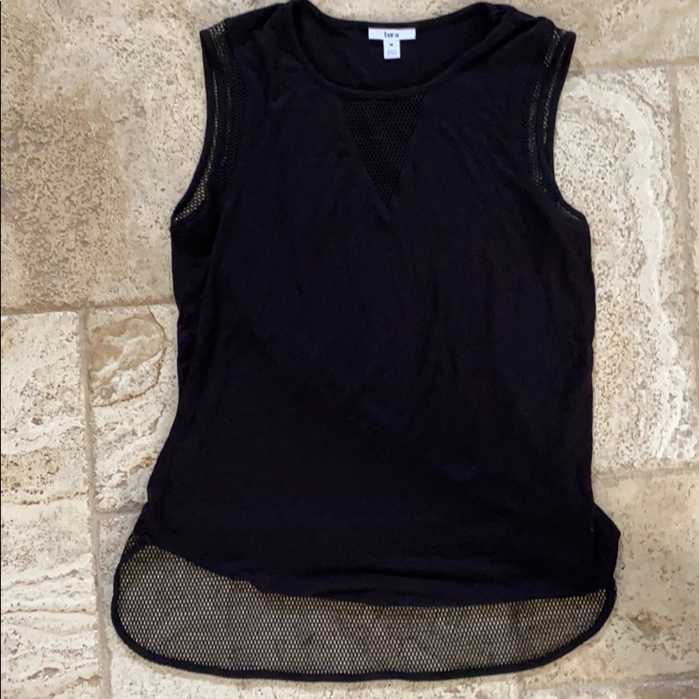 Bar III black tank with mesh insert medium